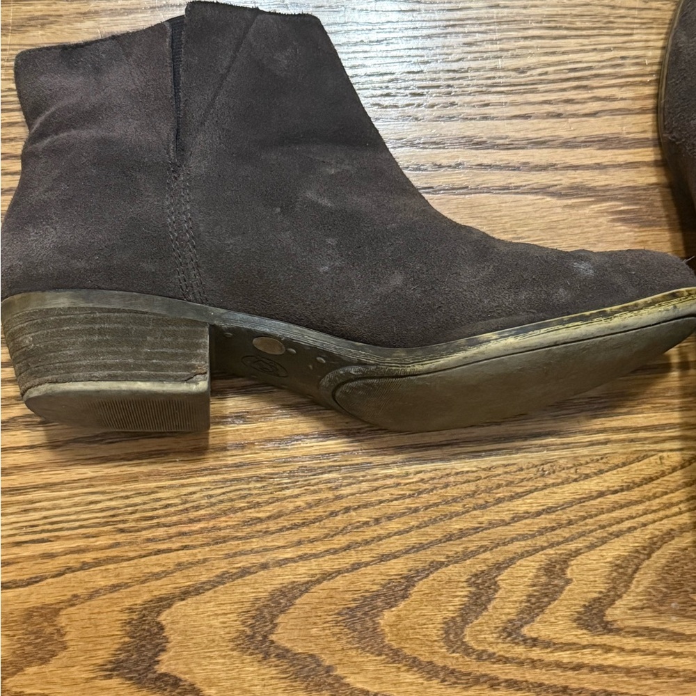 Lucky Brand Brown Ankle Booties with Classic Design